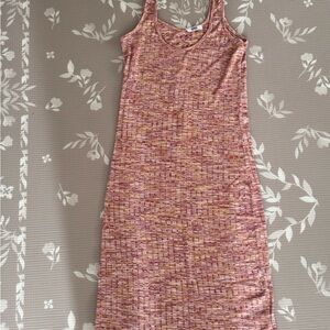 BB Dakota Pink Marled Knit Maxi Tank Dress